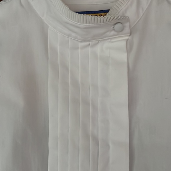 Vintage Bryn Connelly | Stand Collar Blouse w/ pleated front Puff Sleeves - Picture 6 of 11